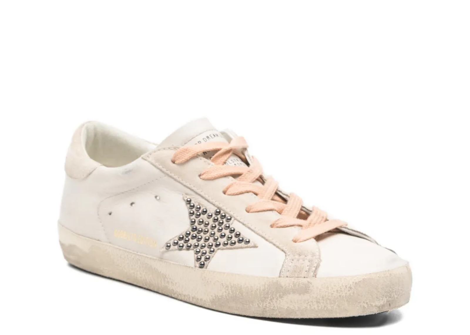 golden goose super star ltd beige suede star swarovski studs w 2 1