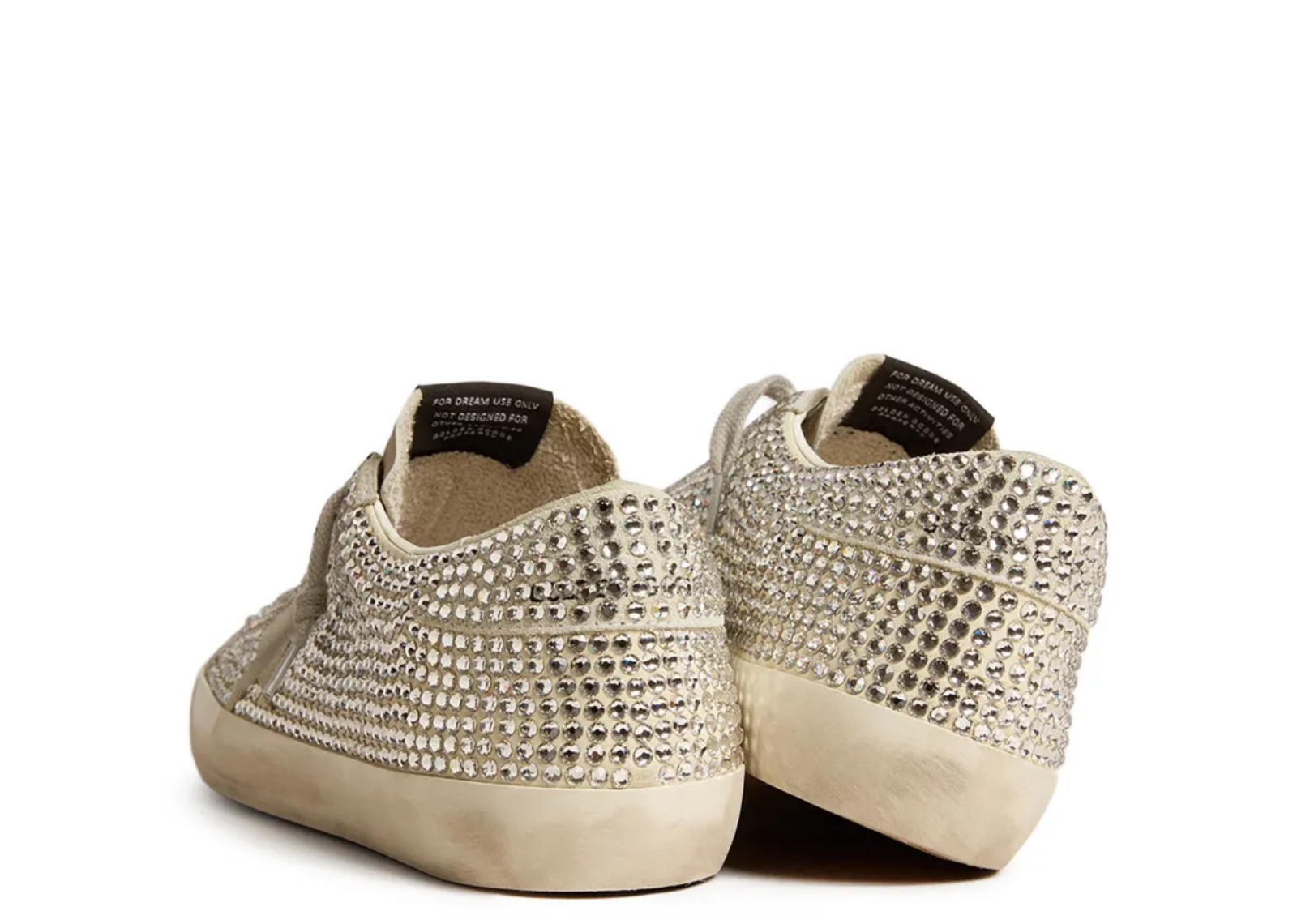 golden goose super star nubuck ice gray suede star swarovski crystals w 3 1