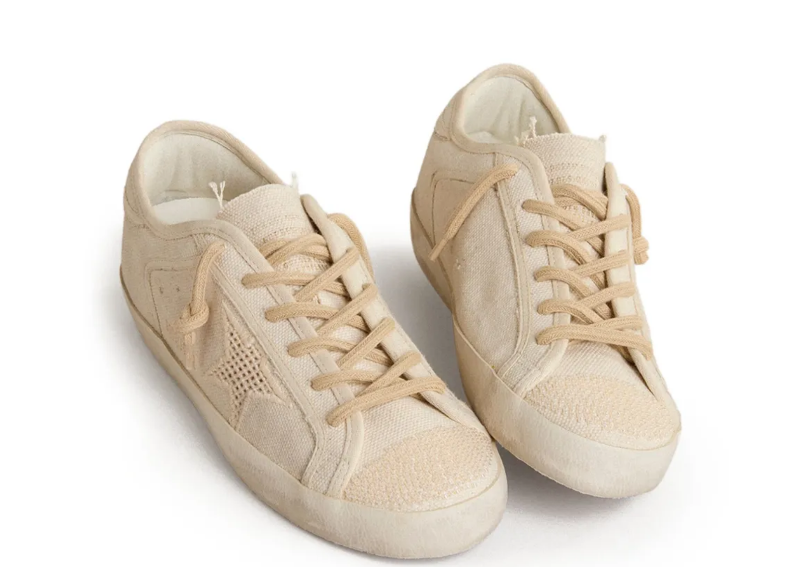 golden goose super star pearl canvas mesh effect star w 2 1