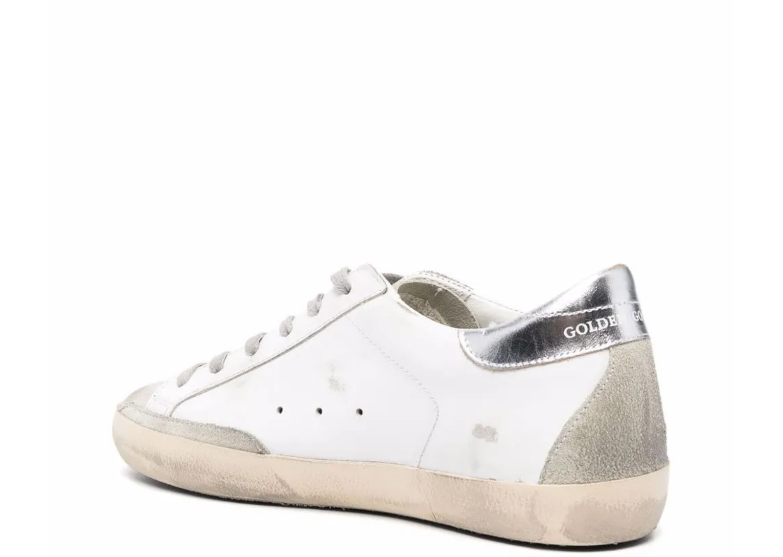 golden goose super star pink leather star silver heel tab w 3 1