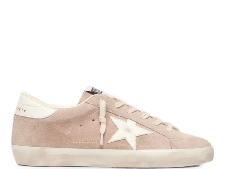golden goose super star powder pink suede white star powder pink heel tab w 1 1