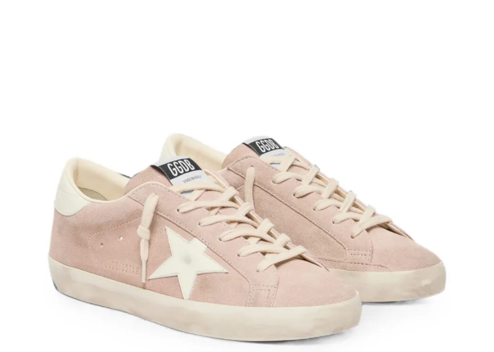 golden goose super star powder pink suede white star powder pink heel tab w 2 1