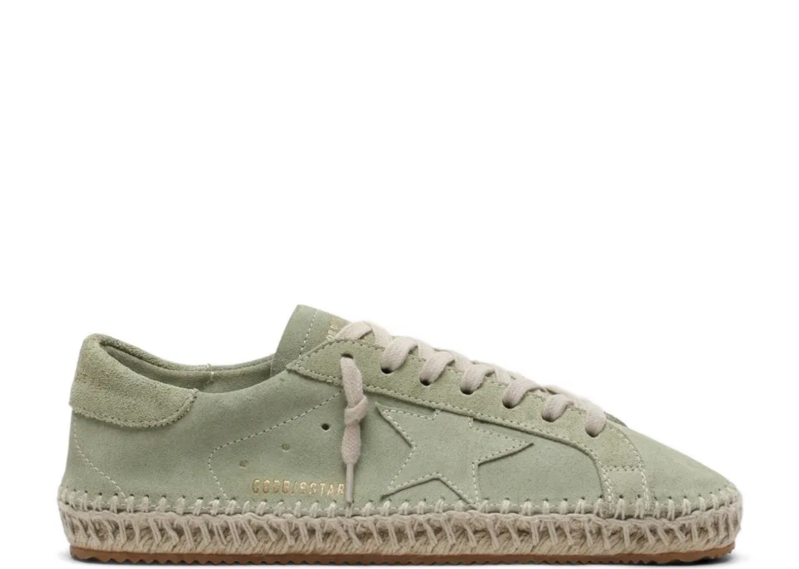 golden goose super star sage green suede tone on tone suede star rope sole w 1 1