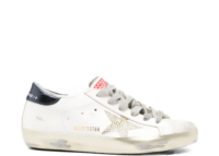 Golden Goose Super-Star Swarovski Crystal Star Blue Heel Tab (W)