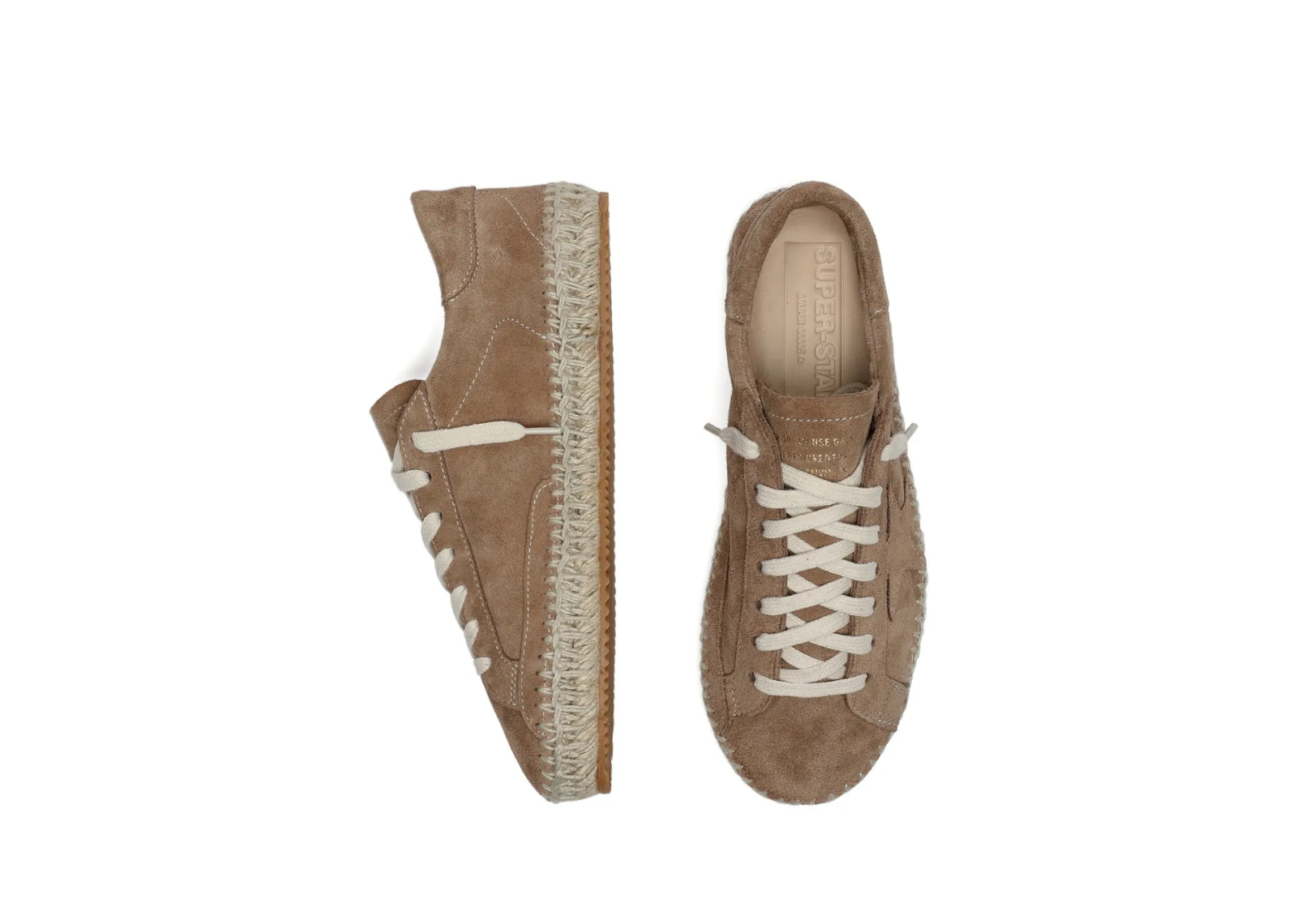 golden goose super star tobacco suede beige suede star rope sole w 3 1