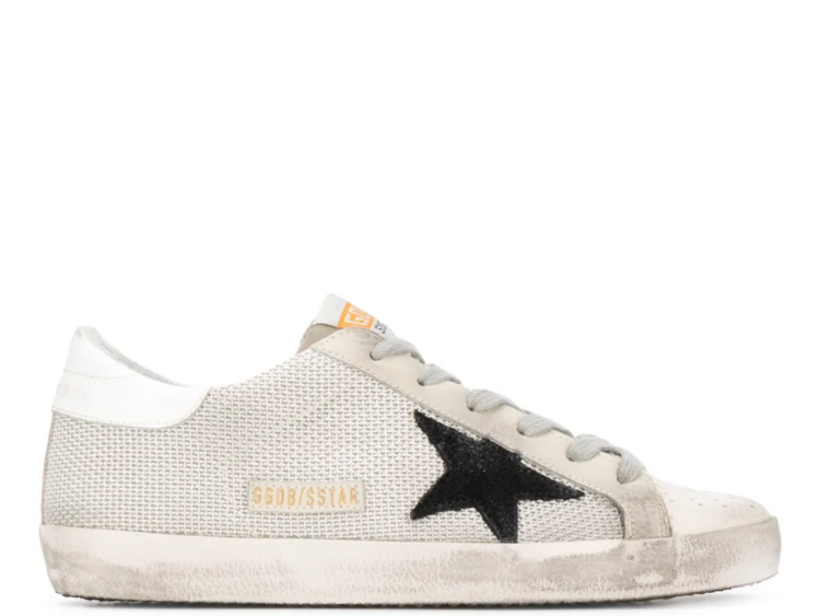 golden goose super star white leather black star ice gray heel tab w 1 1