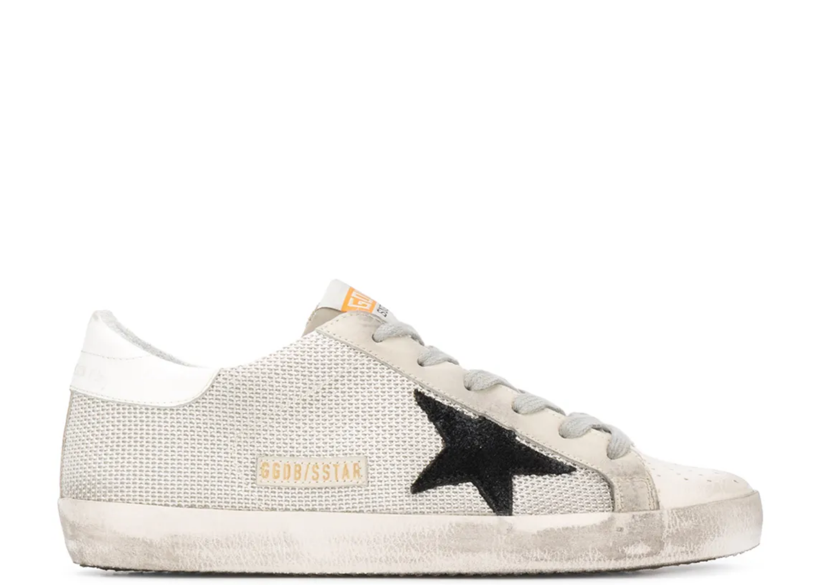 golden goose super star white leather black star ice gray heel tab w 1 1