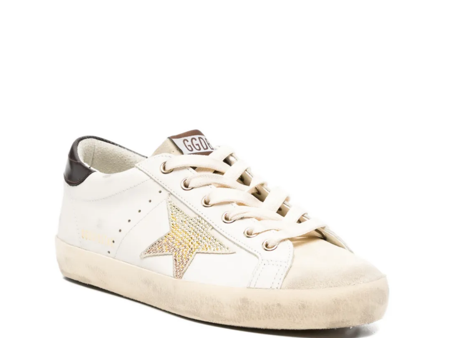 golden goose super star white leather gold swarovski star w 2 1