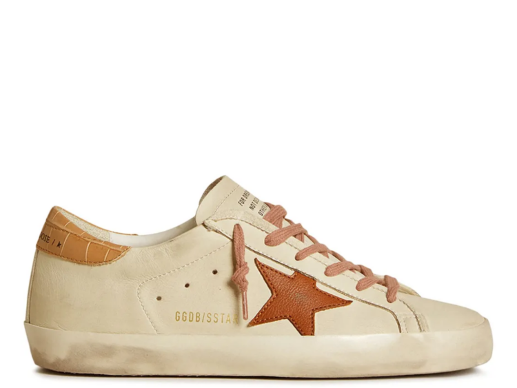 golden goose super star white leather star beige croc heel tab w 1 1