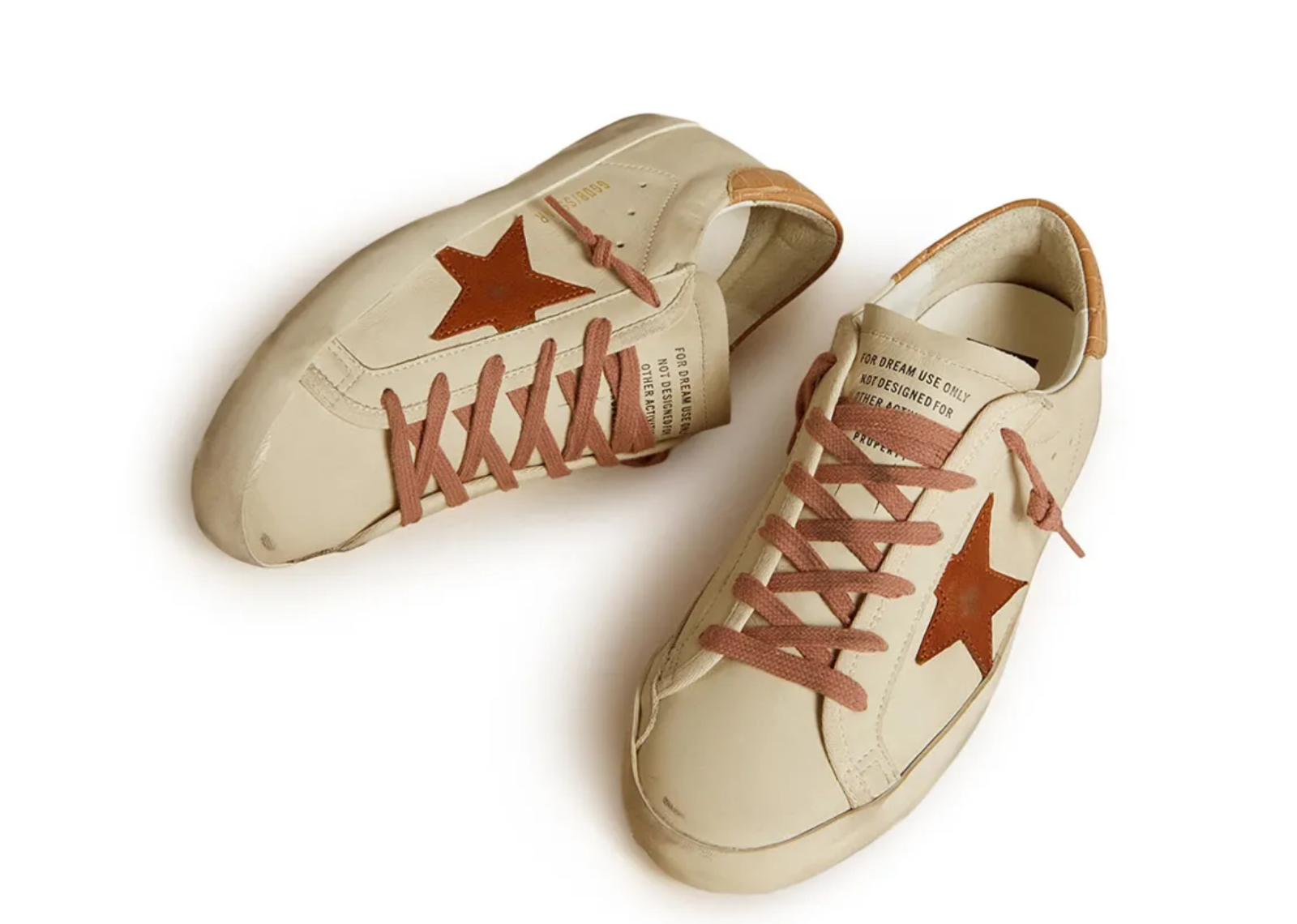 golden goose super star white leather star beige croc heel tab w 2 1