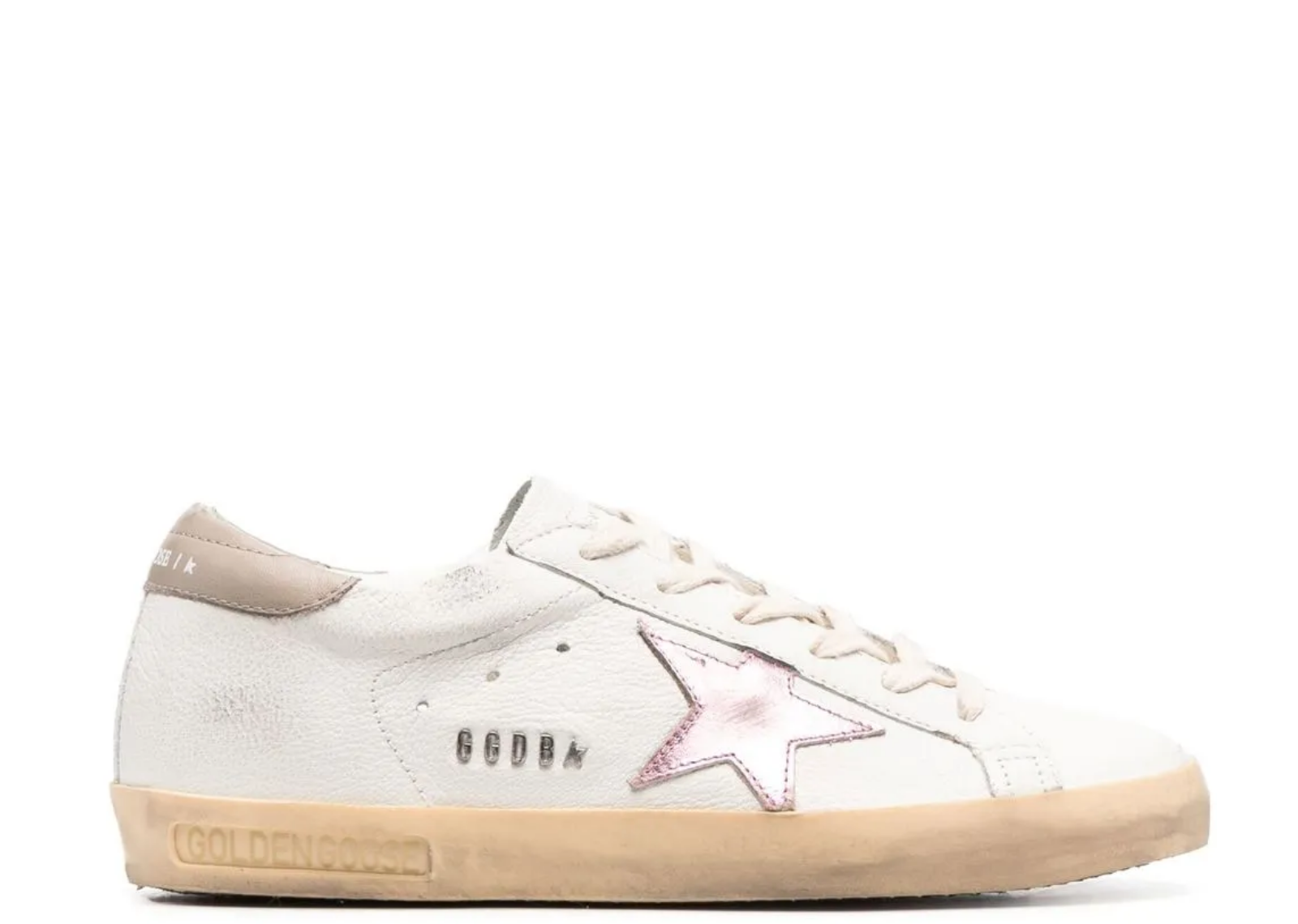 golden goose super star white nappa pink metallic leather star w 1 1