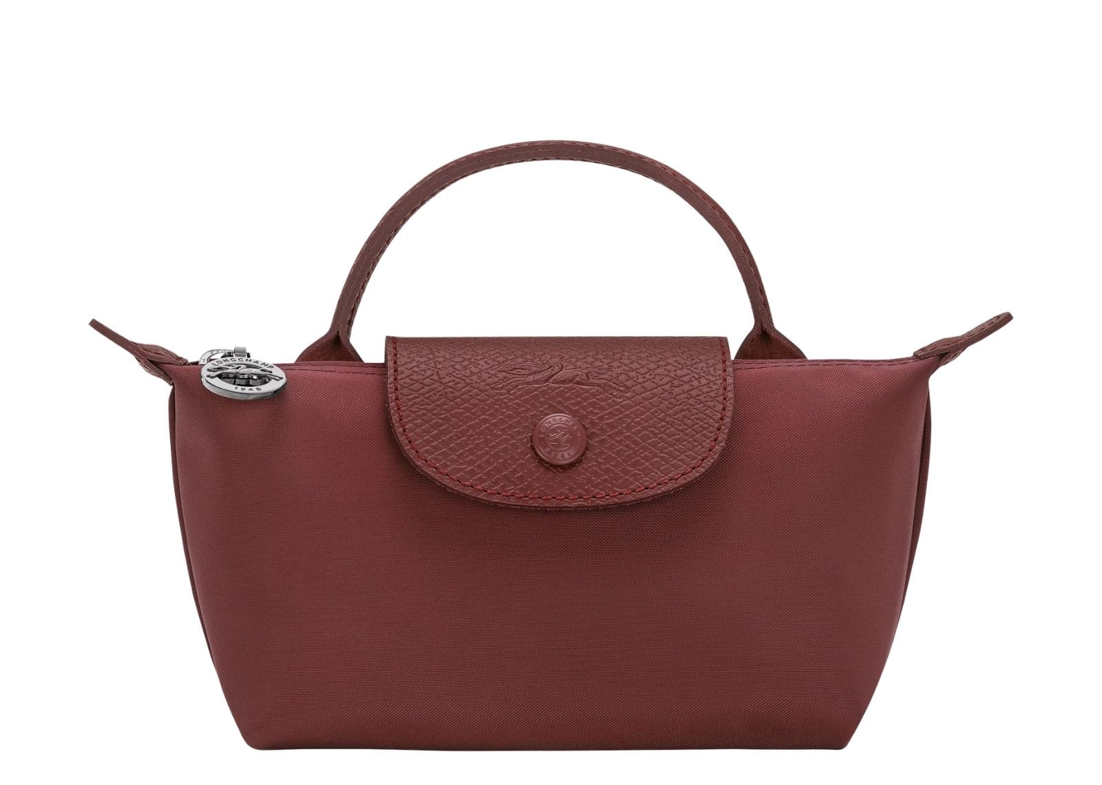 longchamp le pliage one pouch burgundy 1 1