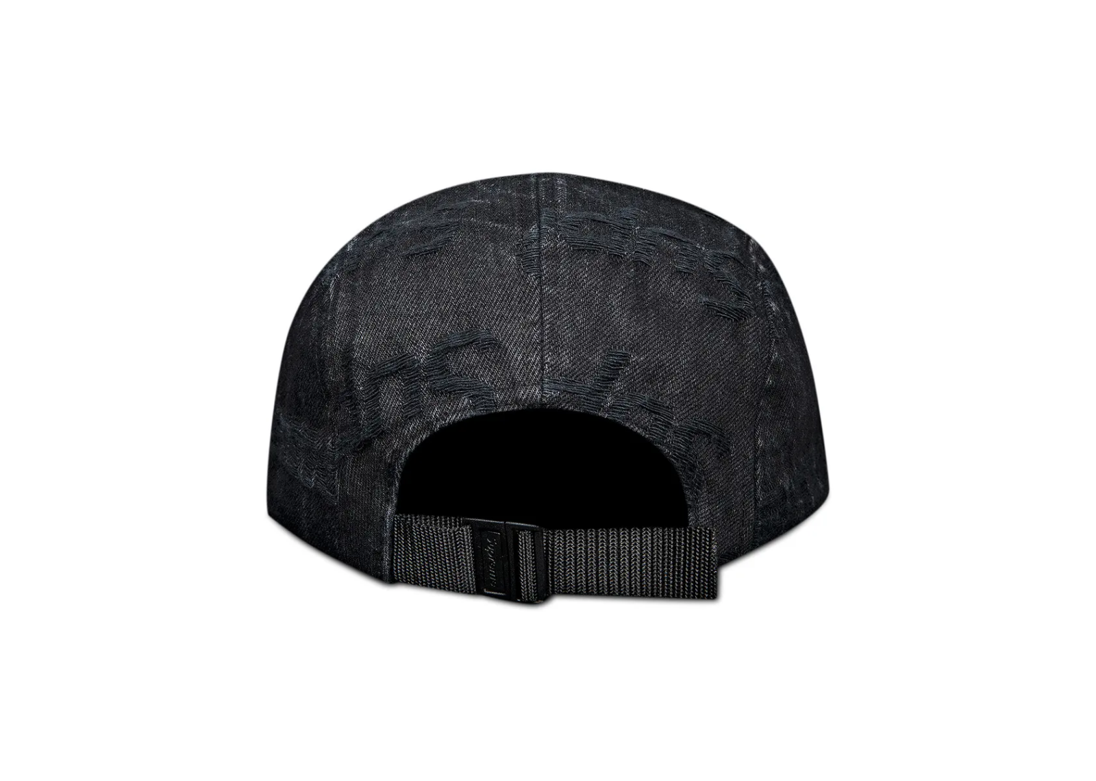 supreme frayed logos denim camp cap black 2 1