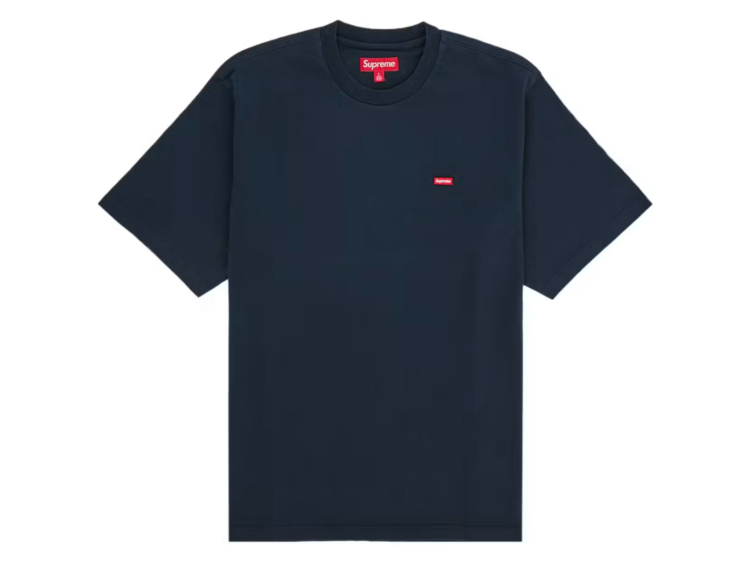supreme small box tee ss26 navy 1 1