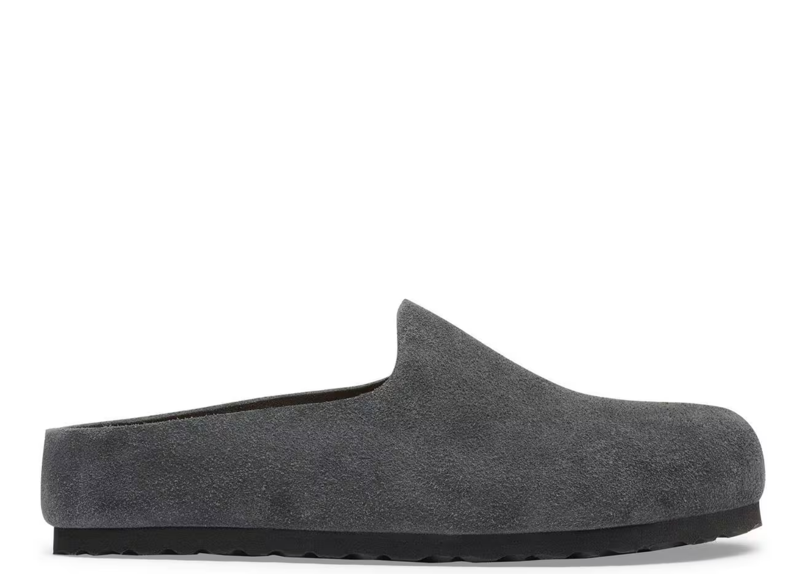 birkenstock amsterdam wrapped suede leather charcoal 1 1