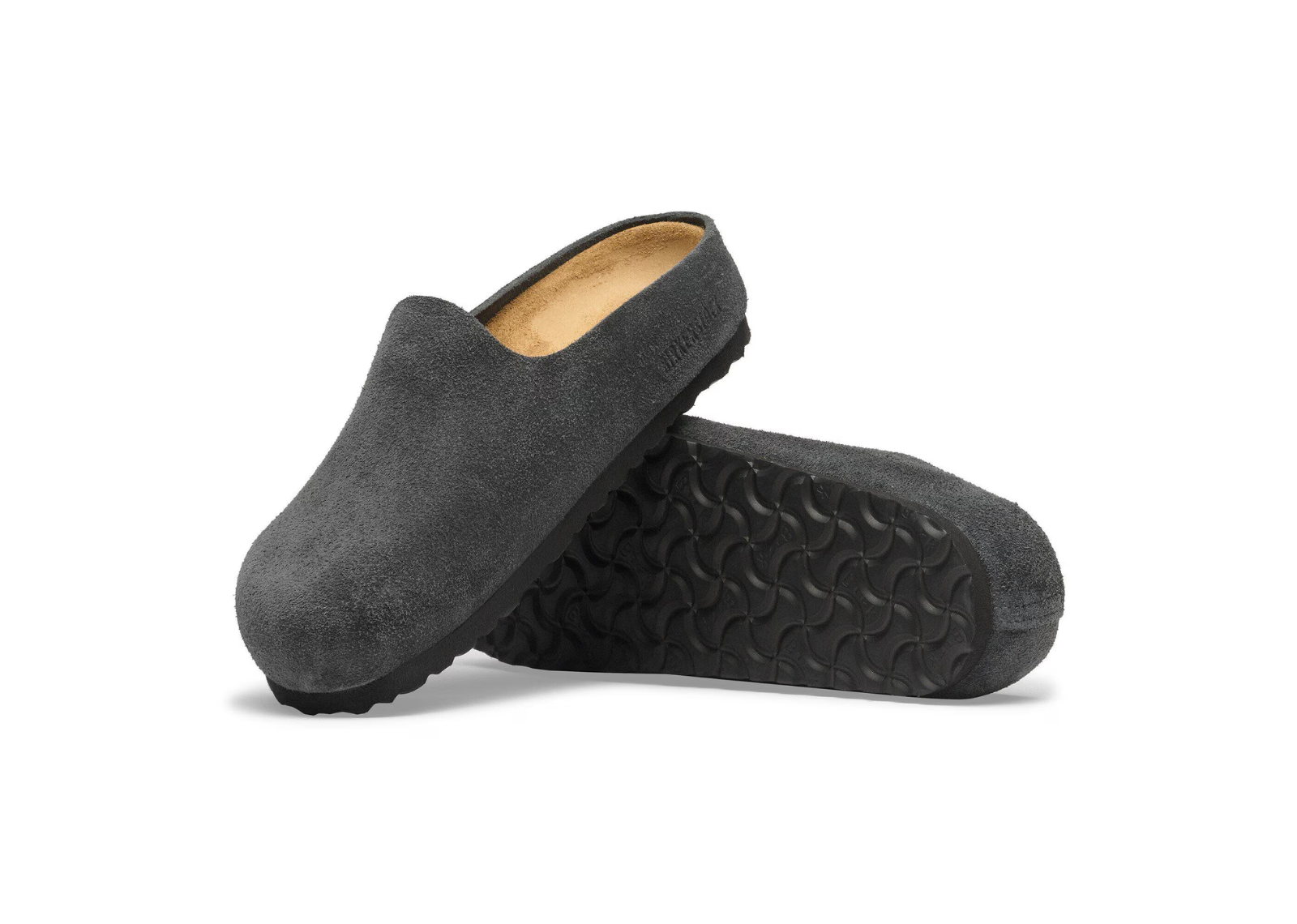 birkenstock amsterdam wrapped suede leather charcoal 3 1