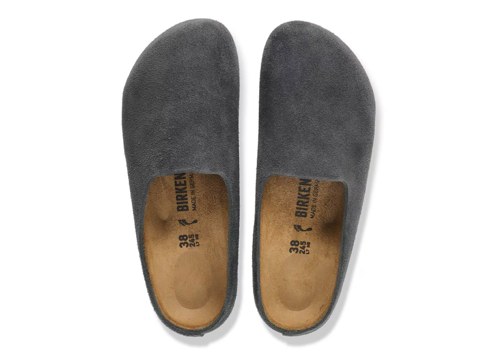 birkenstock amsterdam wrapped suede leather charcoal 4 1
