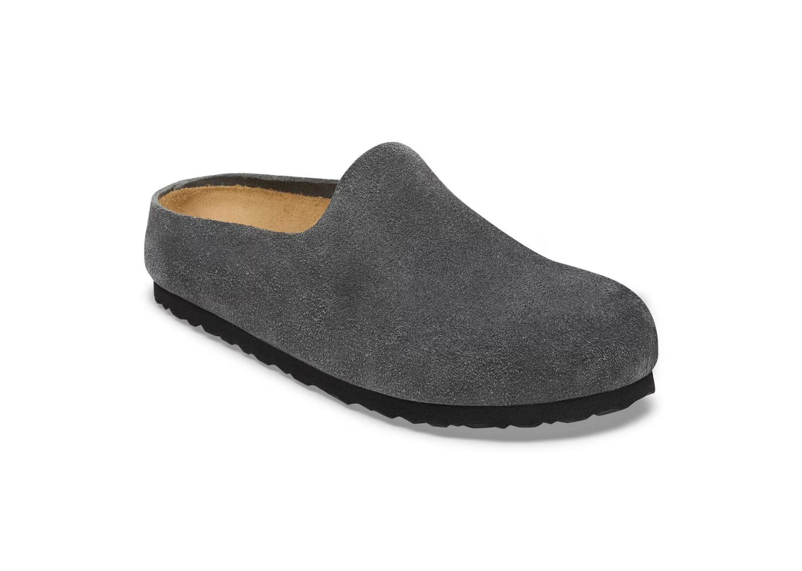 birkenstock amsterdam wrapped suede leather charcoal 5 1