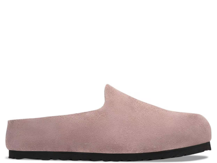 birkenstock amsterdam wrapped suede leather faded purple 1 1