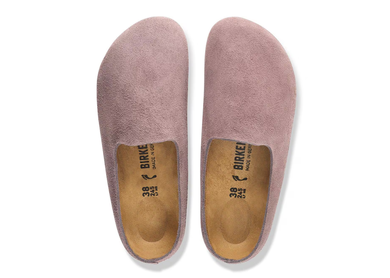 birkenstock amsterdam wrapped suede leather faded purple 4 1