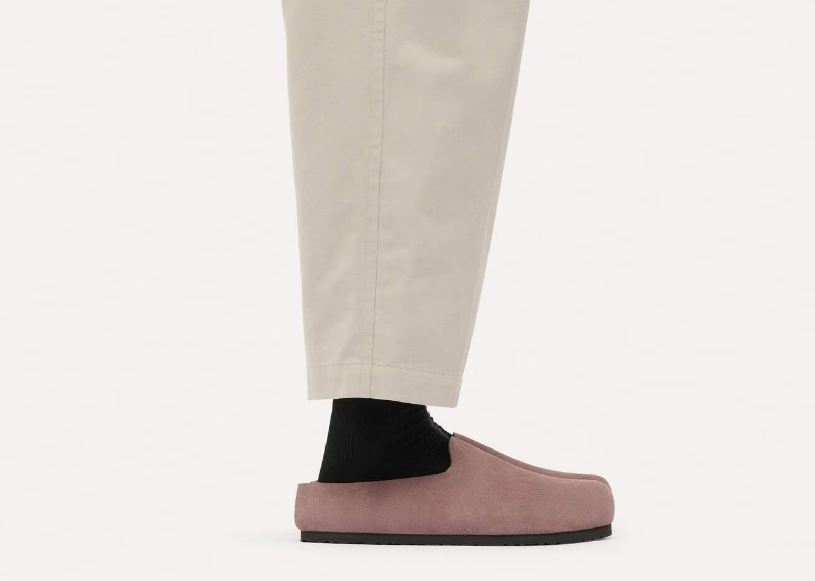 birkenstock amsterdam wrapped suede leather faded purple 5 1