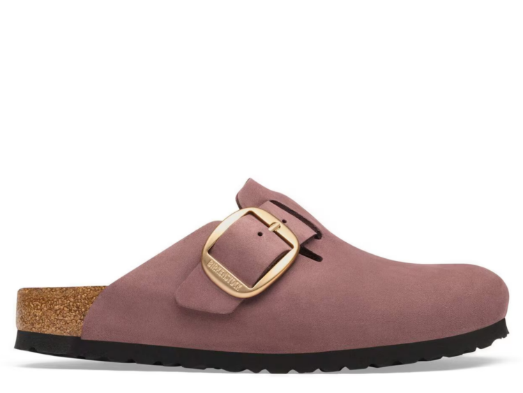 Birkenstock Boston Big Buckle Nubuck Maroon