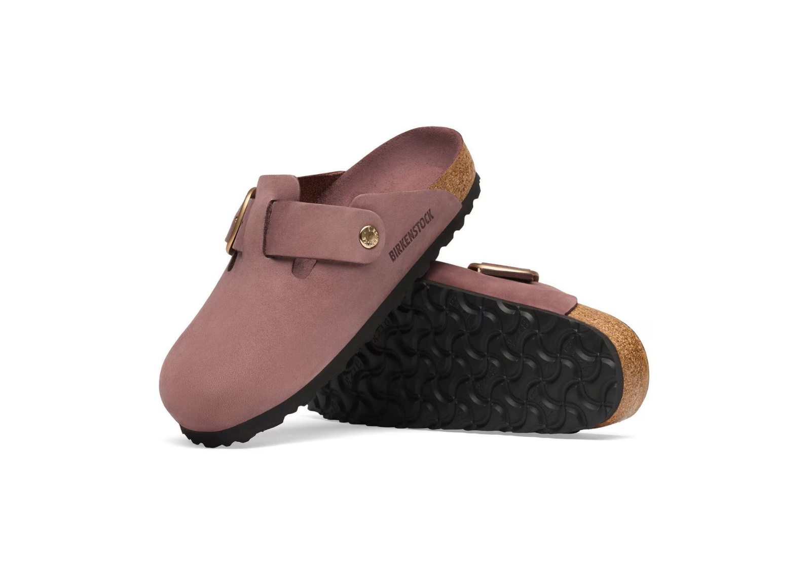 birkenstock boston big buckle nubuck maroon 4 1