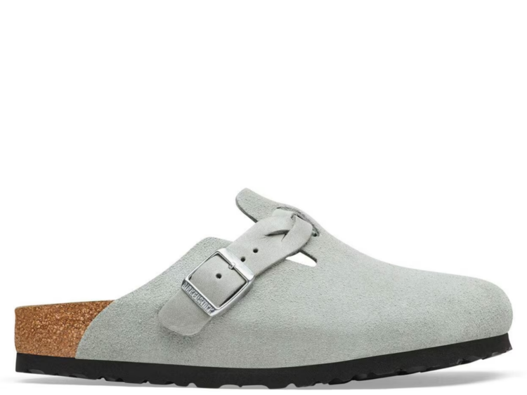 Birkenstock Boston Braided Suede Pure Sage
