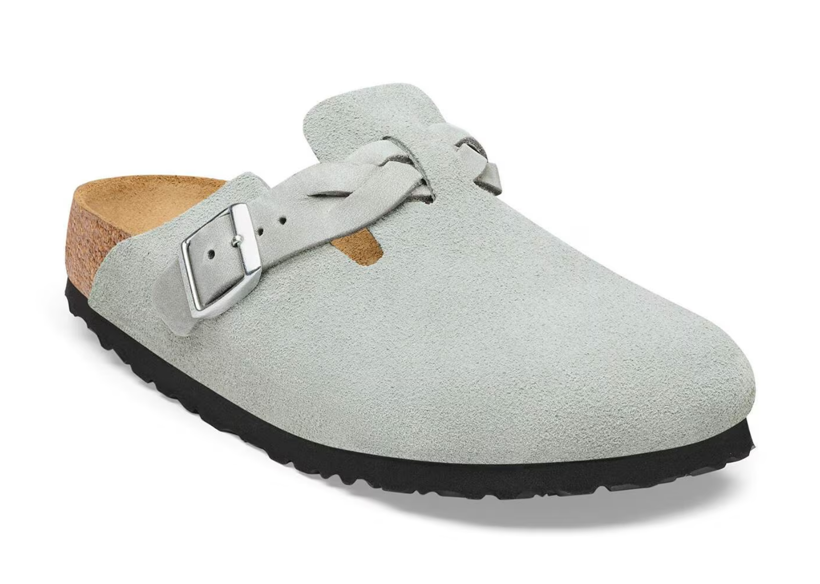 birkenstock boston braided suede pure sage 2 1