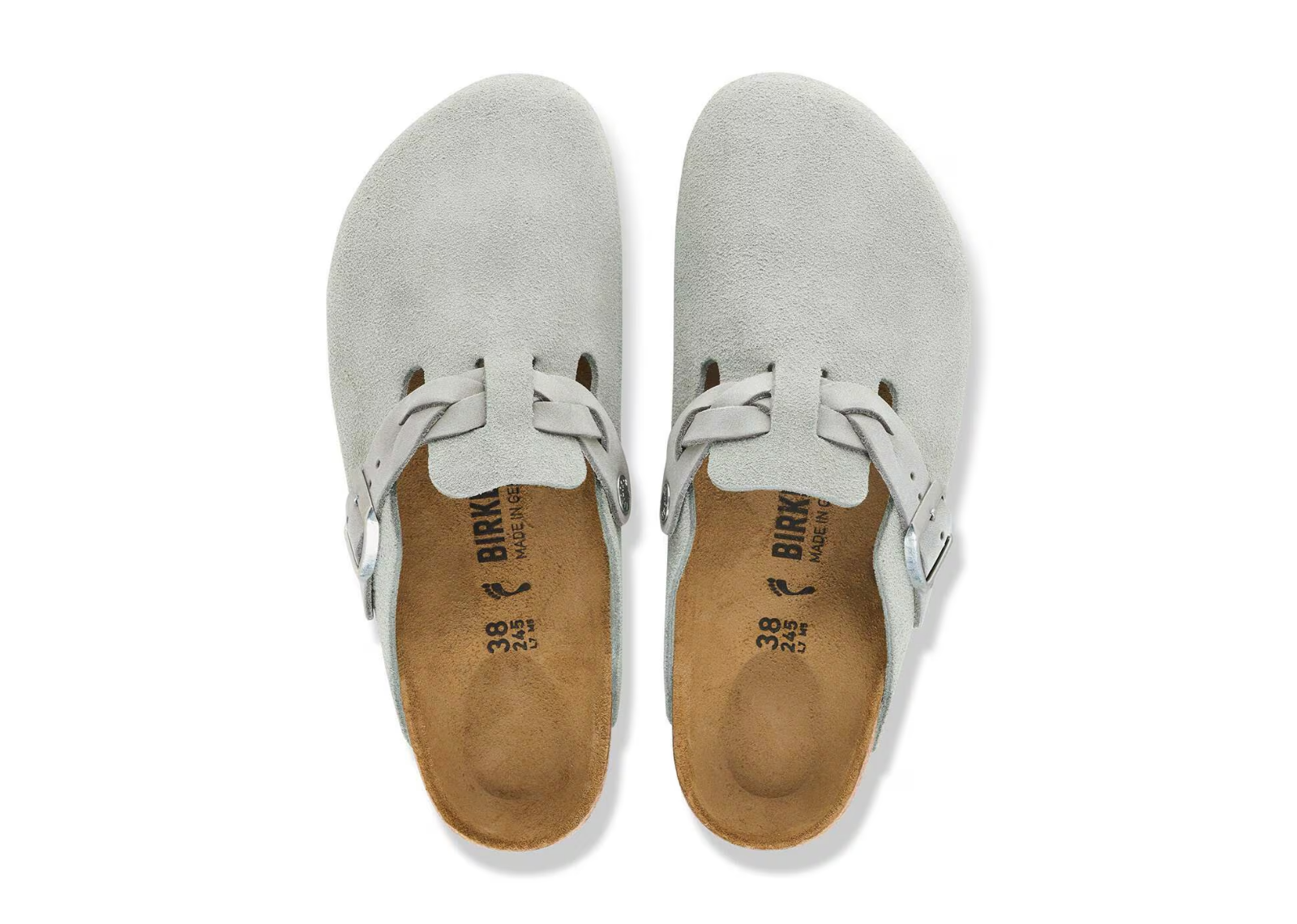birkenstock boston braided suede pure sage 3 1