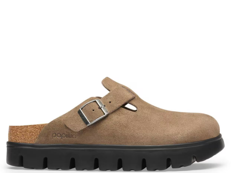 Birkenstock Boston Chunky Suede Gray Taupe