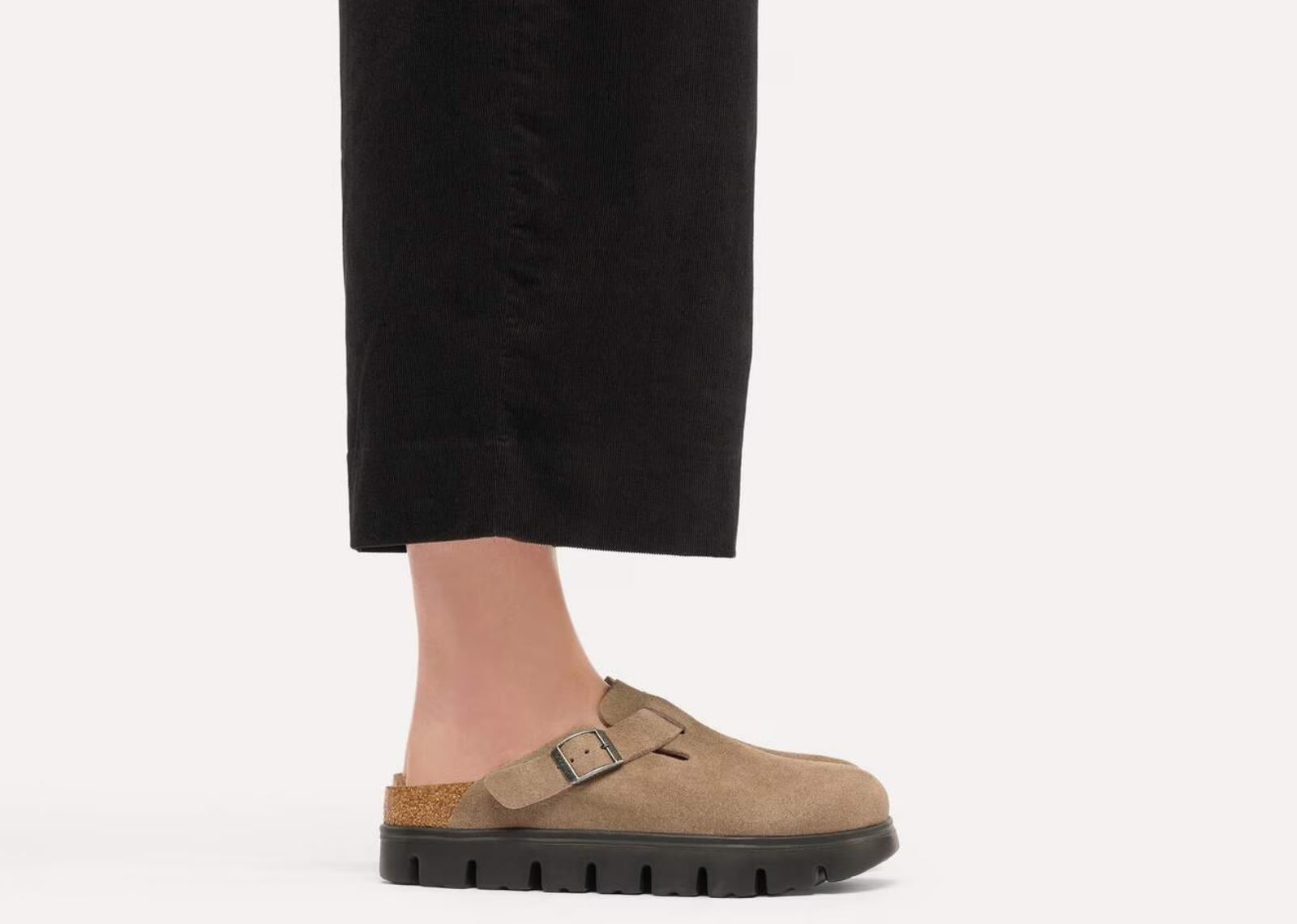 Birkenstock Boston Chunky Suede Gray Taupe - görsel 5
