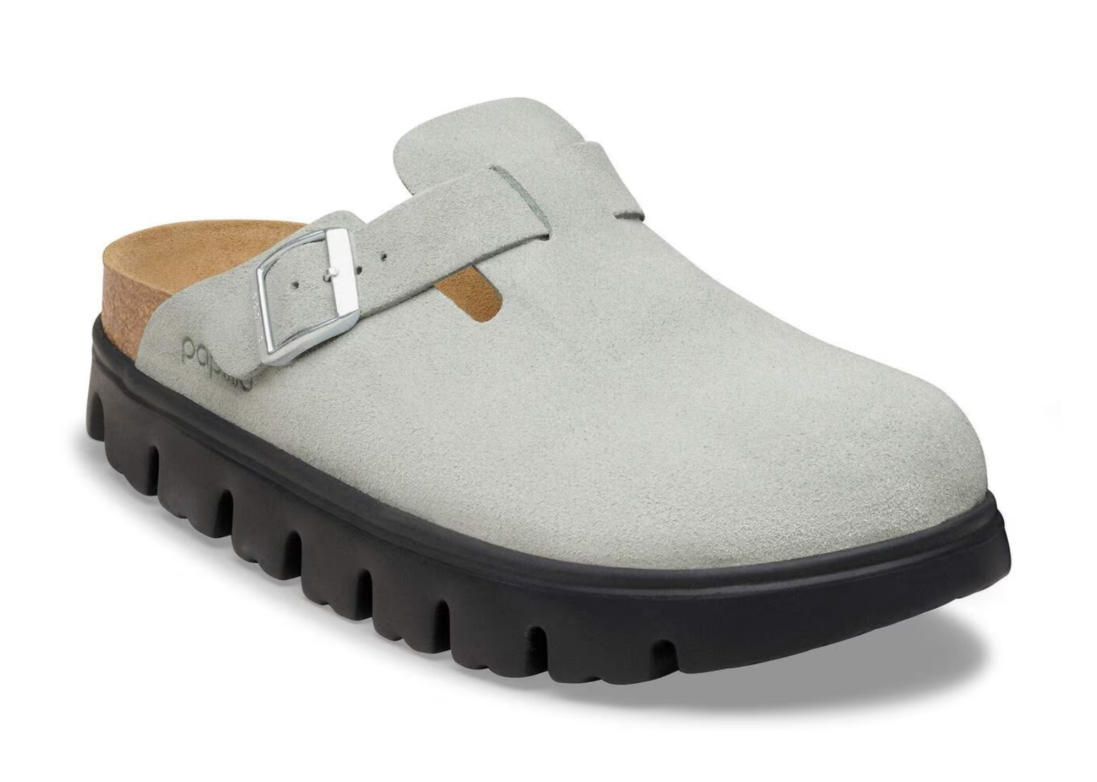Birkenstock Boston Chunky Suede Pure Sage / Black - görsel 2
