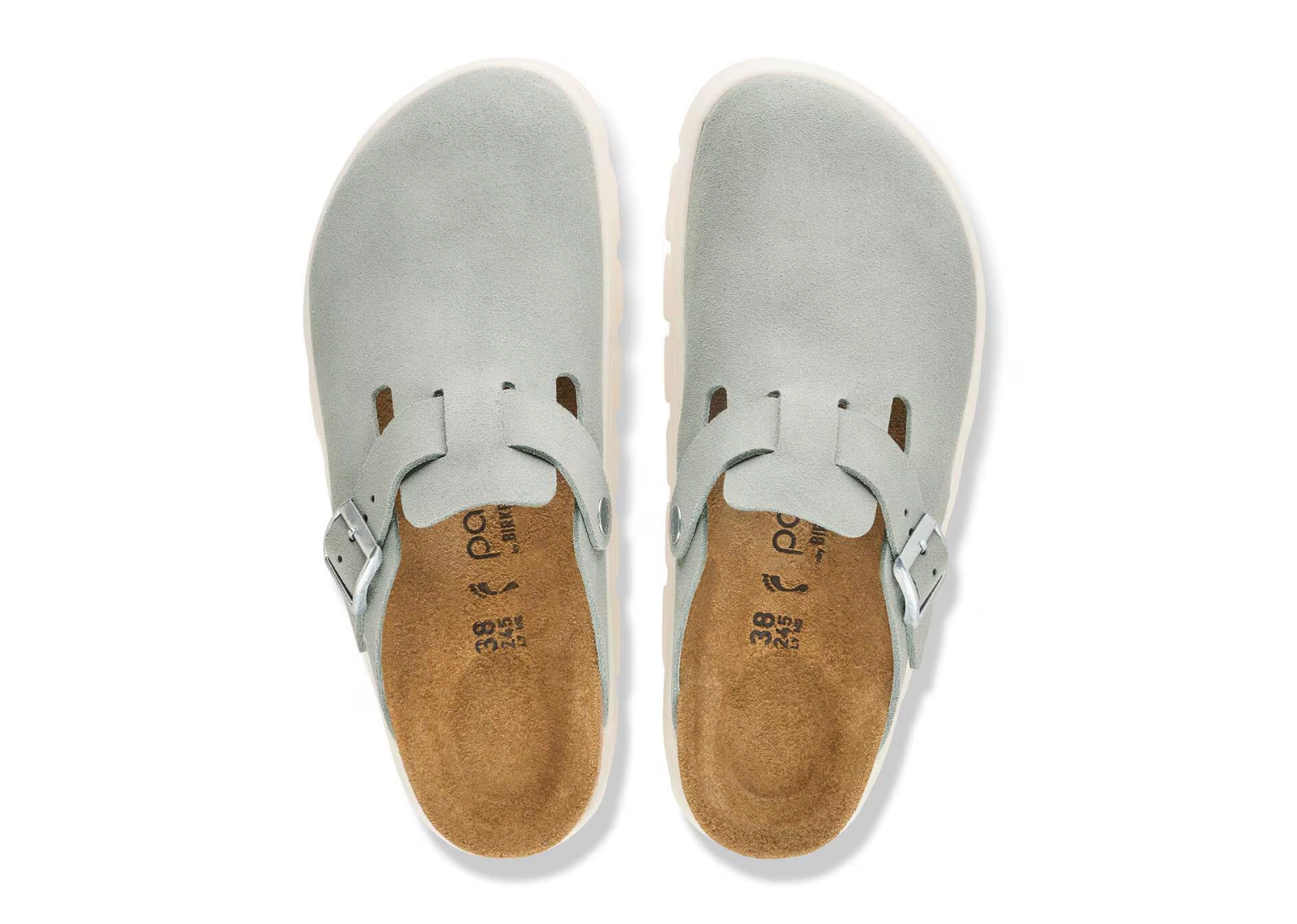 Birkenstock Boston Chunky Suede Pure Sage - görsel 3