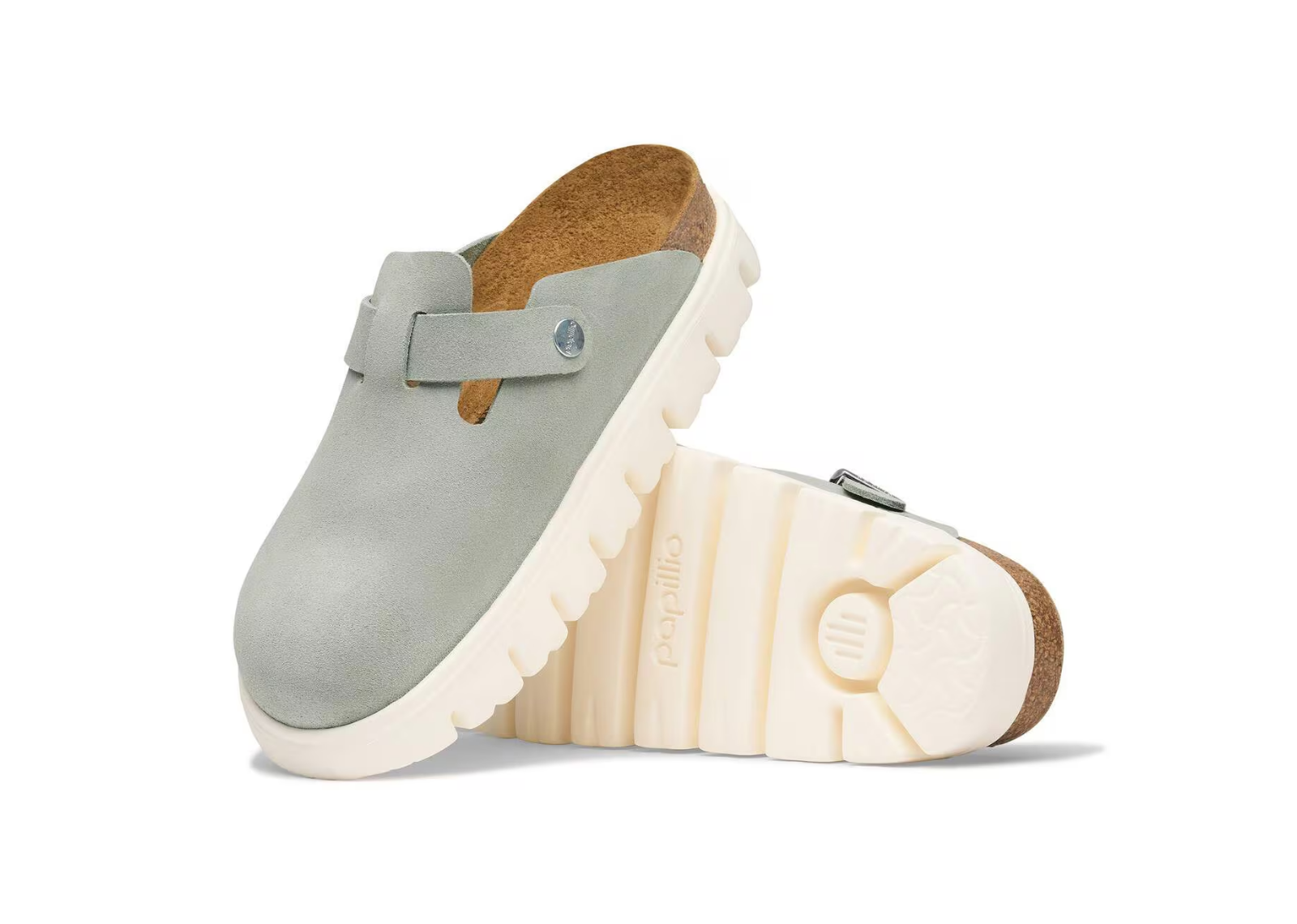 Birkenstock Boston Chunky Suede Pure Sage - görsel 4