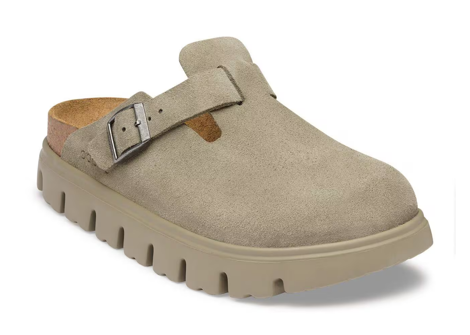 Birkenstock Boston Chunky Suede Taupe - görsel 2