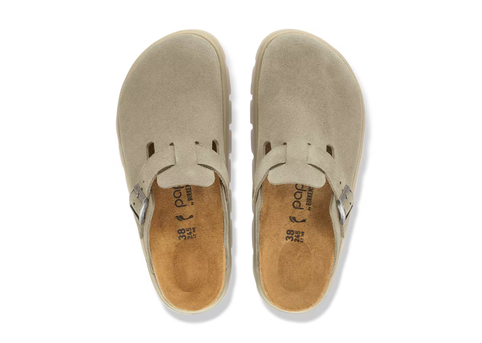 Birkenstock Boston Chunky Suede Taupe - görsel 3