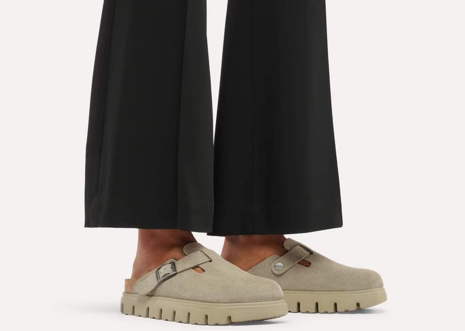 Birkenstock Boston Chunky Suede Taupe - görsel 5