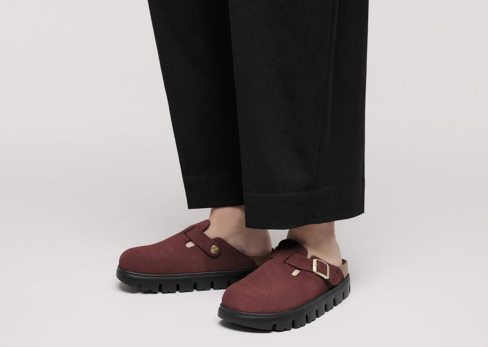 Birkenstock Boston Chunky Suede Zinfandel - görsel 5