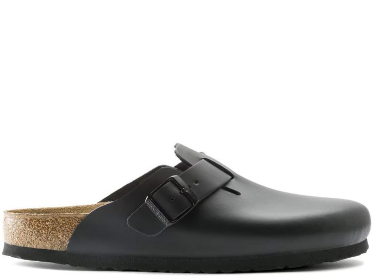 birkenstock boston natural leather black 1 1