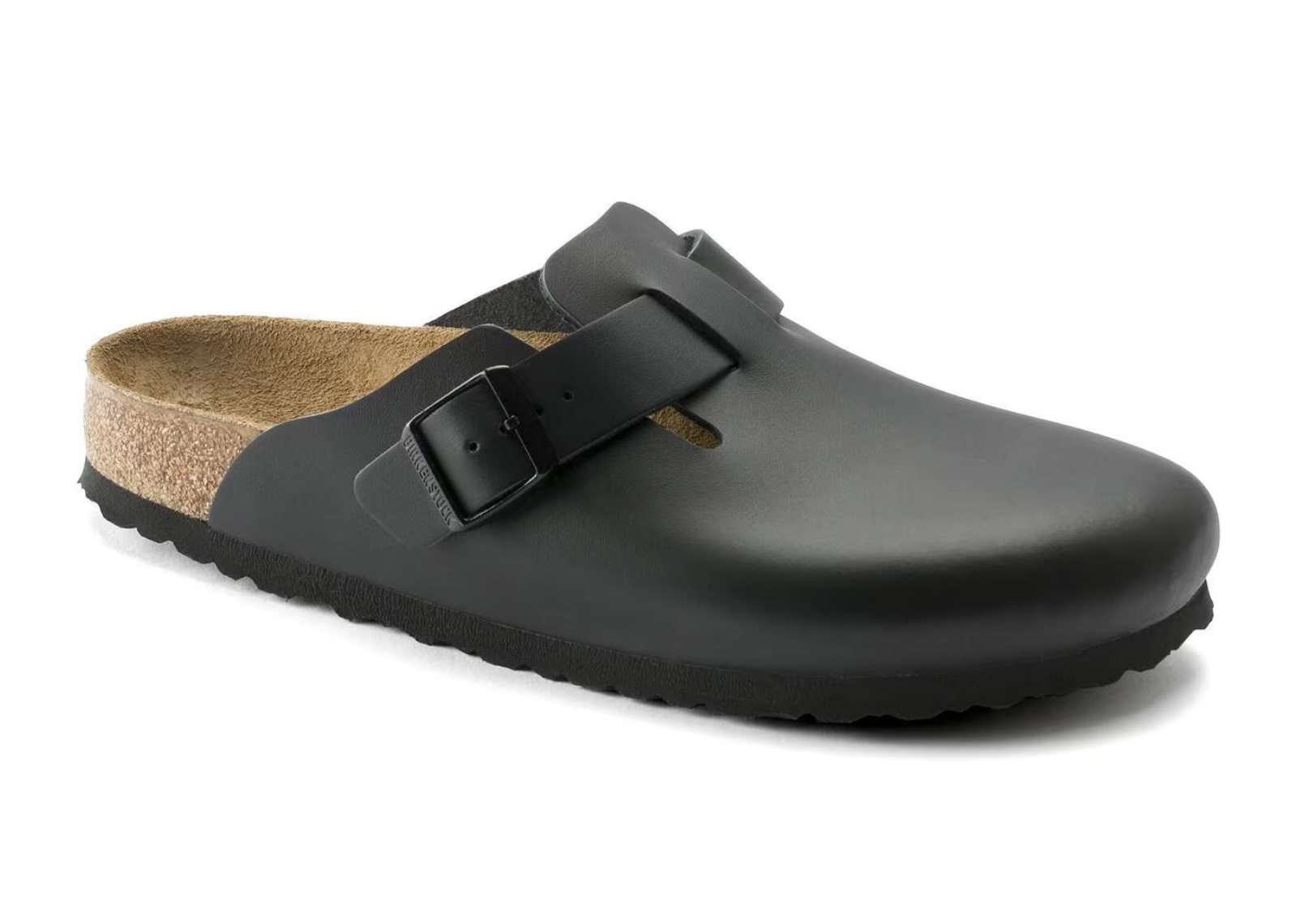 birkenstock boston natural leather black 2 1
