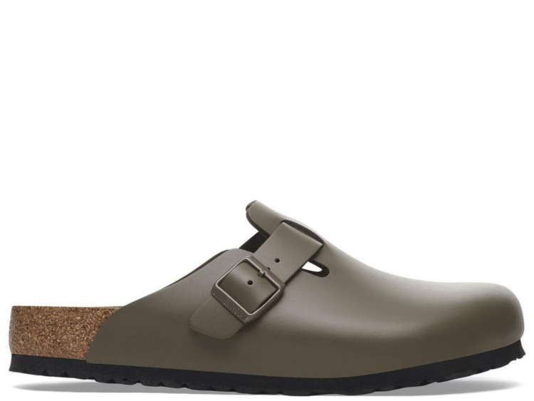 birkenstock boston natural leather concrete gray 1 1