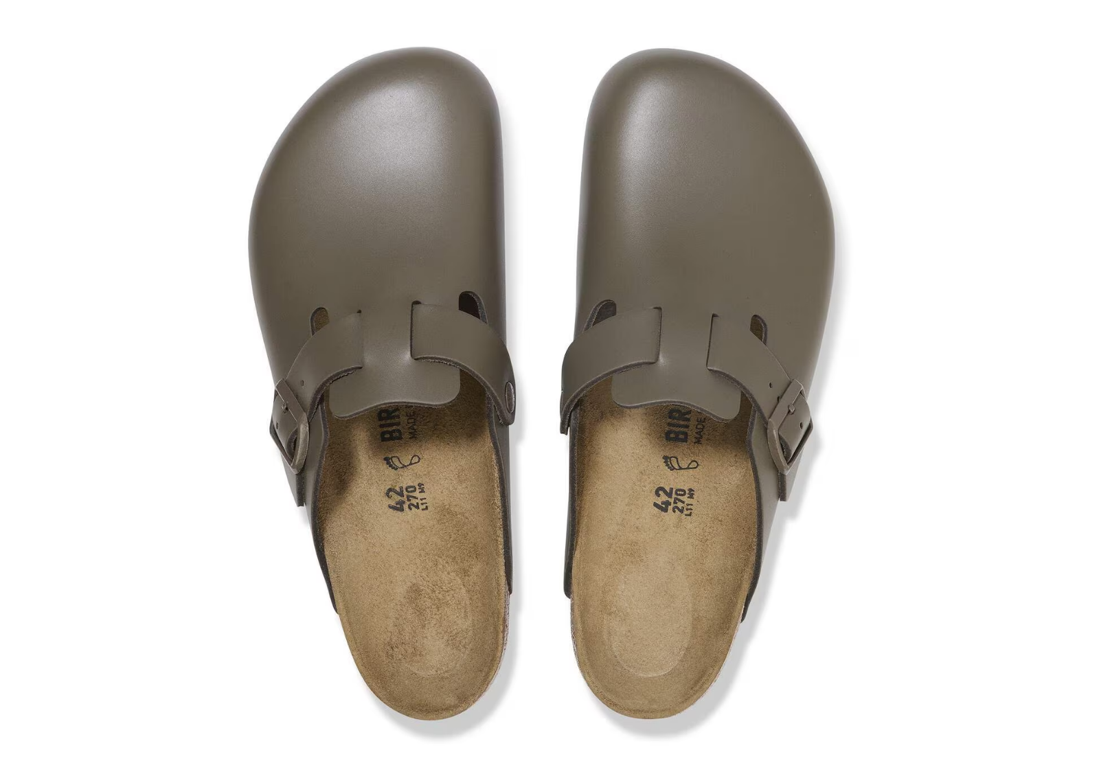 birkenstock boston natural leather concrete gray 3 1