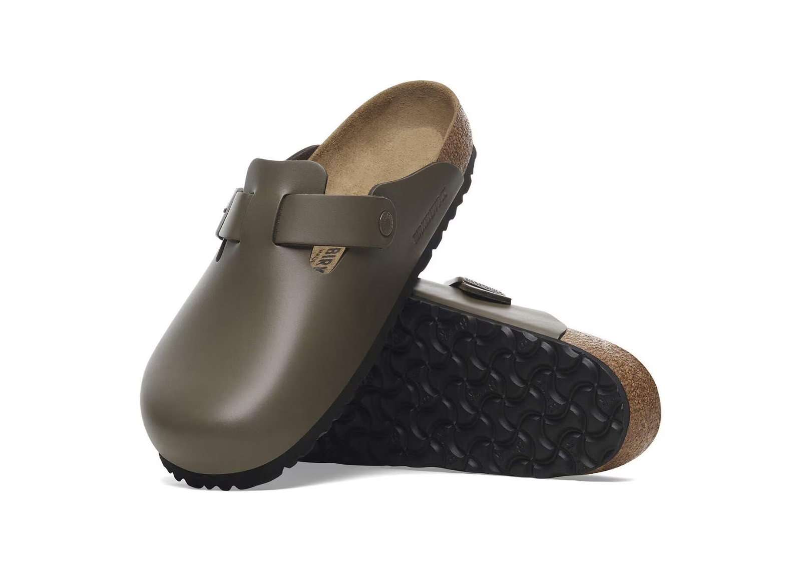 birkenstock boston natural leather concrete gray 4 1
