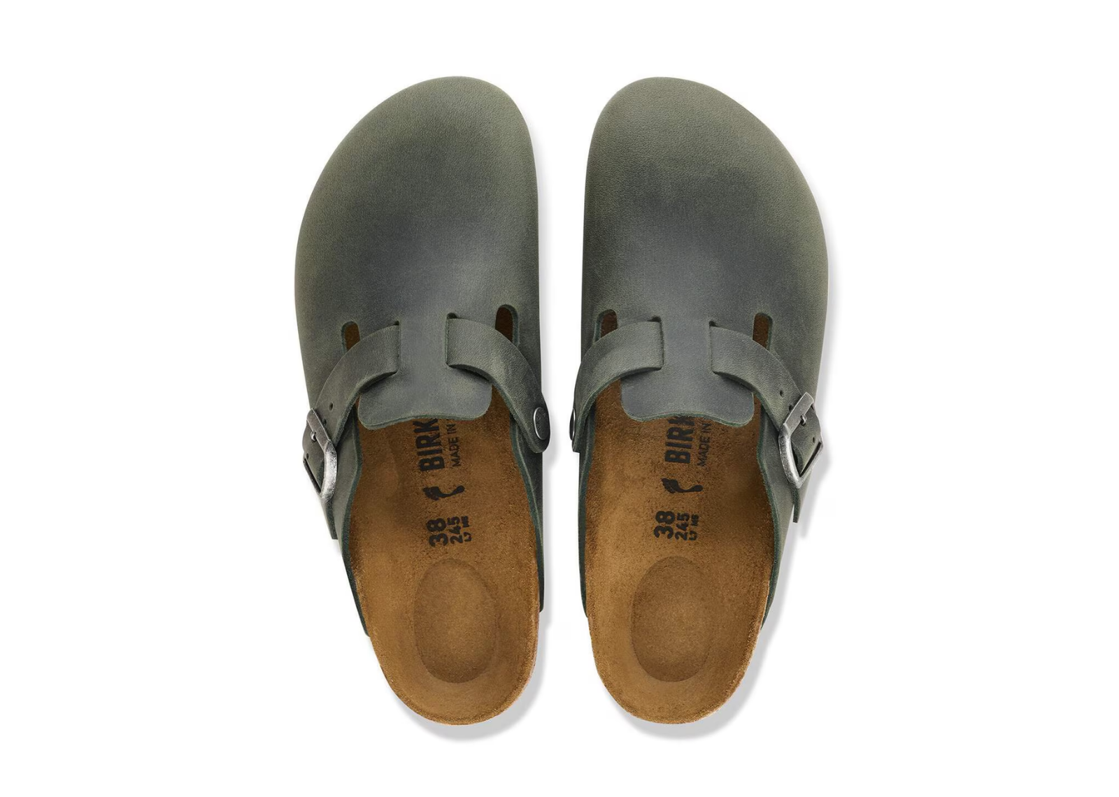 birkenstock boston oiled leather thyme 3 1