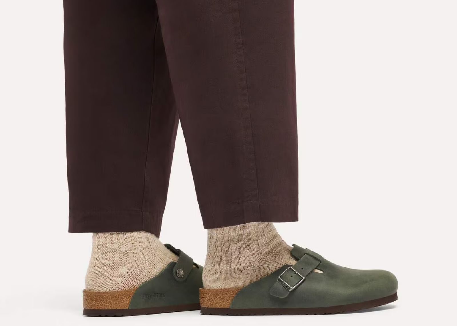 birkenstock boston oiled leather thyme 5 1