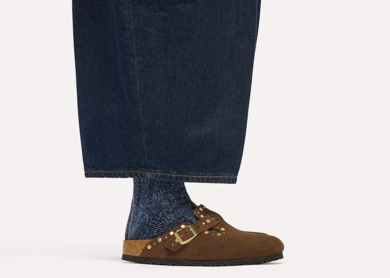 birkenstock boston rivet suede carafe tonal fb 5 1