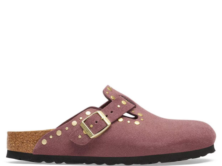 Birkenstock Boston Rivet Suede Pepper