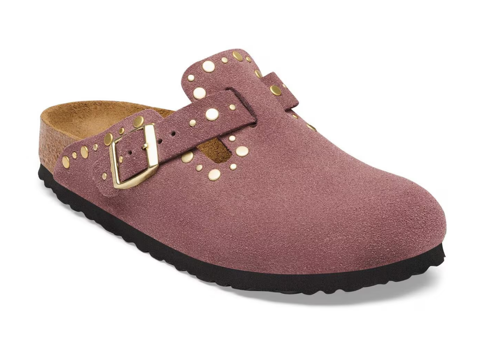 birkenstock boston rivet suede pepper 2 1