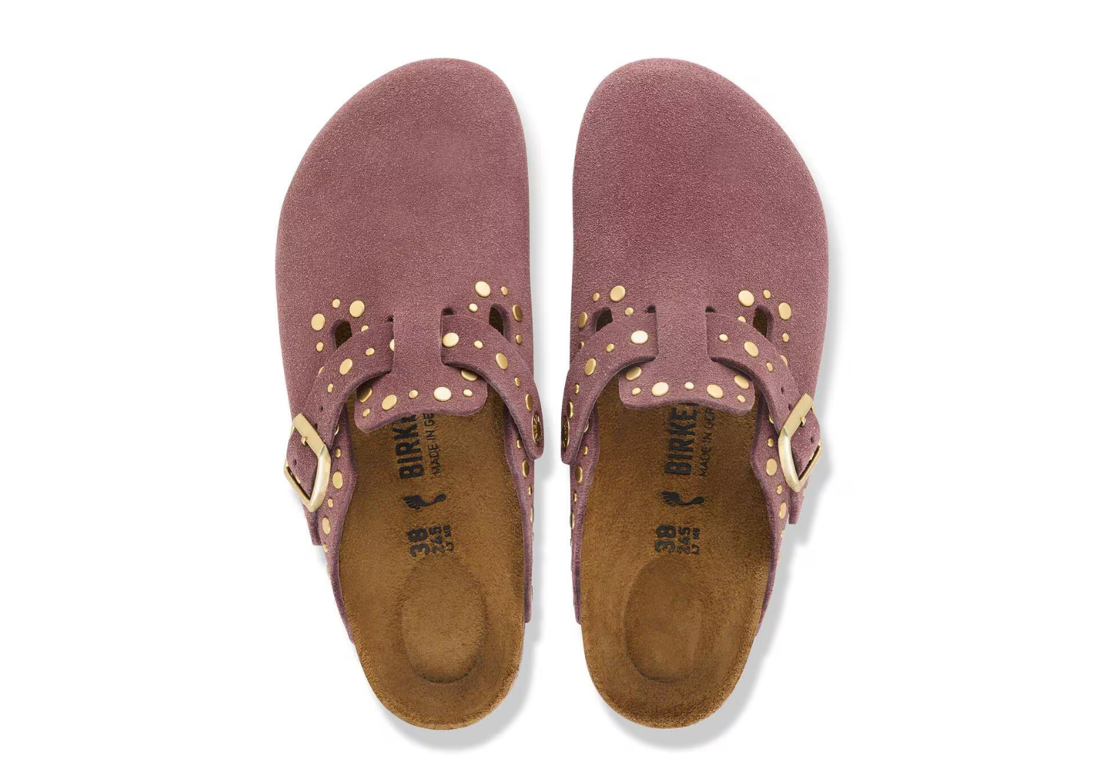 birkenstock boston rivet suede pepper 3 1